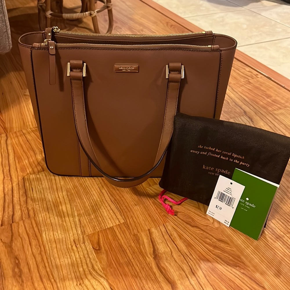 Excellent Condition Kate Spade Newbury Lane Tan Cadene Tote